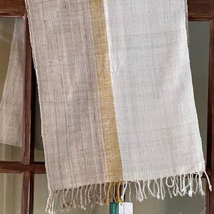 Sustainable Threads | Organic Silk Artisan-Made Scarf or Runner, NWT